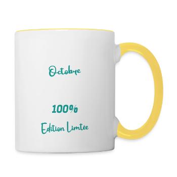 Les Légendes d'Octobre 1963 - 60 ans - Mug contrasté - blanc/jaune - Droite