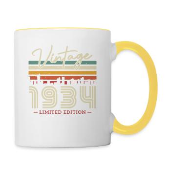 Vintage 1934 - 90 Years Limited Edition - Contrasting Mug - white/yellow - Right