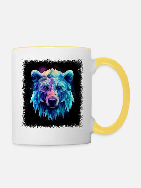 statement bday growler funny quote sayings mammal - Tasse zweifarbig - Weiß/Gelb
