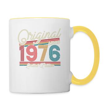 Gift 47/48 Birthday 1976 - Contrasting Mug - white/yellow - Right