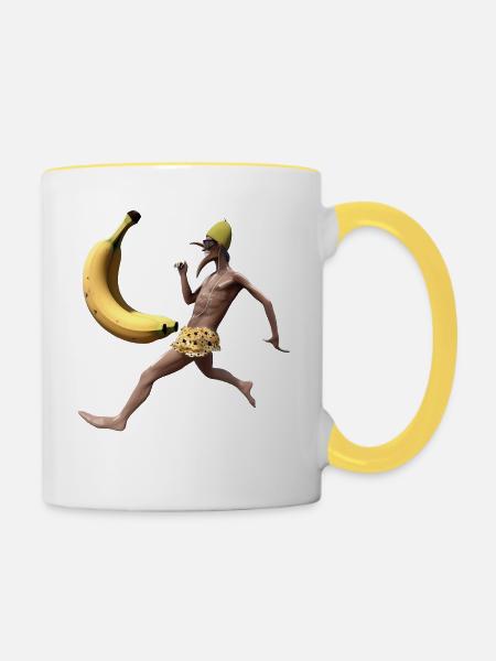 BANANE - Tasse zweifarbig - Weiß/Gelb