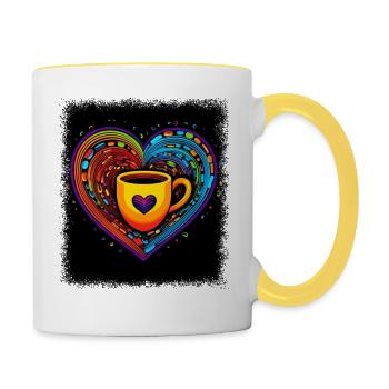 womens rights cool quote social justice 30 years - Contrasting Mug - white/yellow - Right
