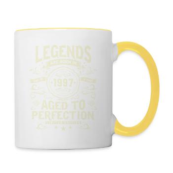 Legendary 26th birthday 1997 - Contrasting Mug - white/yellow - Right
