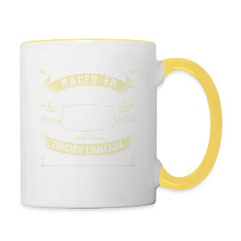 Recuerdo Vintage 10º Cumpleaños 2013 - Tasse zweifarbig - Weiß/Gelb - Rechts