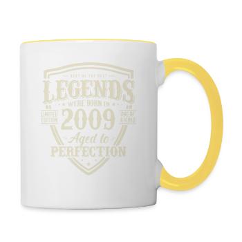 Legendary 2009 Birthday Present - Contrasting Mug - white/yellow - Right