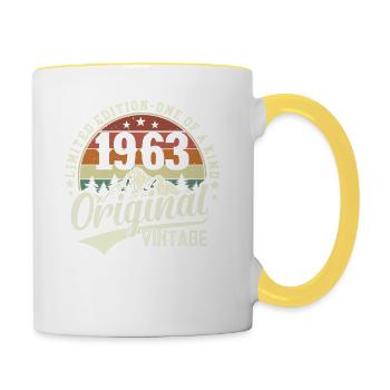 Legendary year of birth 1963 - Contrasting Mug - white/yellow - Right