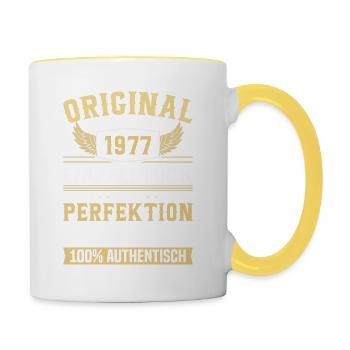 1977 Original Limitiert - Tasse zweifarbig - Weiß/Gelb - Rechts