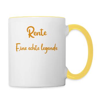 Legende 2024: Adieu! - Tasse zweifarbig - Weiß/Gelb - Rechts