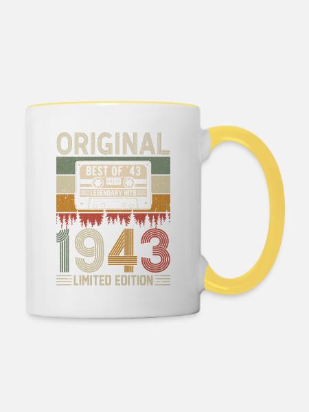 1943 Klassiker - Tasse zweifarbig - Weiß/Gelb