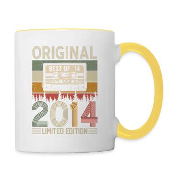 2014 Original Vintage - Tasse zweifarbig - Weiß/Gelb - Rechts