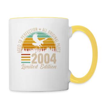 2004 - 20e anniversaire Rétro - Mug contrasté - blanc/jaune - Droite