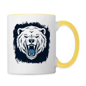 bookish aunt black matters christmas happy comics - Tasse zweifarbig - Weiß/Gelb - Rechts