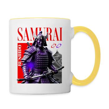 Dark Samurai - Tasse zweifarbig - Weiß/Gelb - Rechts