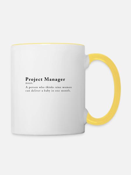 Projektleiter Software Entwicklung Programmierer - Tasse zweifarbig - Weiß/Gelb