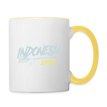 Indonesia 2022 - Tasse zweifarbig - Weiß/Gelb - Rechts