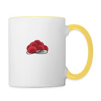Bollenhut Schwarzwald Schwarzwaldmädel - Tasse zweifarbig - Weiß/Gelb - Rechts