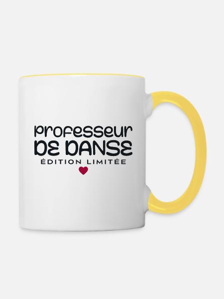 Tanzlehrerin - Tasse zweifarbig - Weiß/Gelb