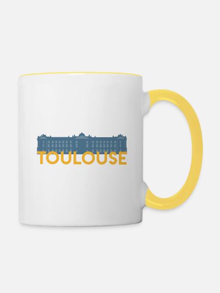 Toulouse - Tasse zweifarbig - Weiß/Gelb