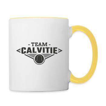 Team Baldness - Contrasting Mug - white/yellow - Right