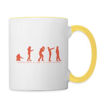 Fotografie Geschenk - Kameramann Fotografie - Tasse zweifarbig - Weiß/Gelb - Rechts