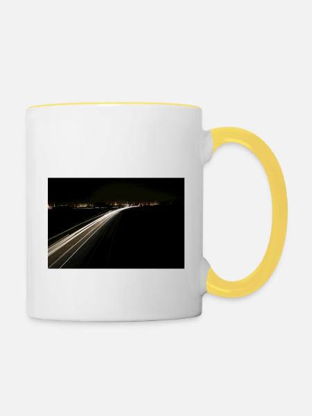 Speed - Tasse zweifarbig - Weiß/Gelb