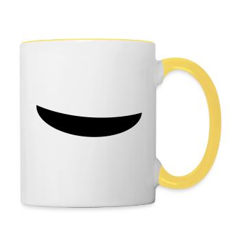 Just smile and grin - Contrasting Mug - white/yellow - Right