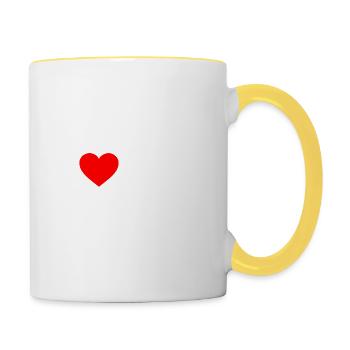 J’aime ma belle-fille - Mug contrasté - blanc/jaune - Droite