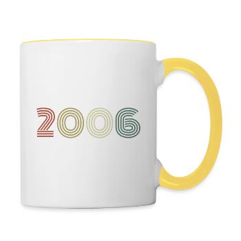 2006 Birthday Vintage 2006 Gift 2006 - Contrasting Mug - white/yellow - Right