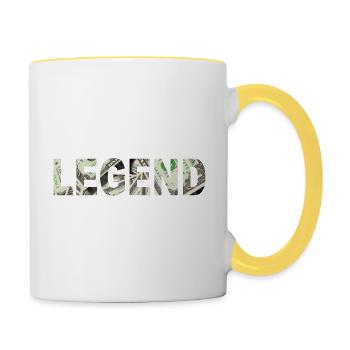 Legend Dollar - USD Money Maker - Business - Tasse zweifarbig - Weiß/Gelb - Rechts
