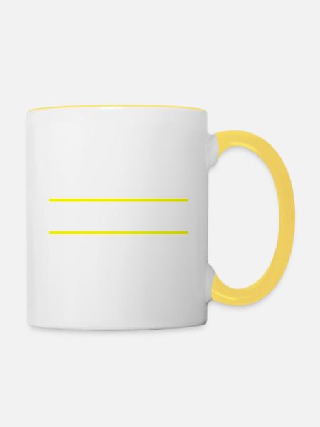 dream team - Tasse zweifarbig - Weiß/Gelb