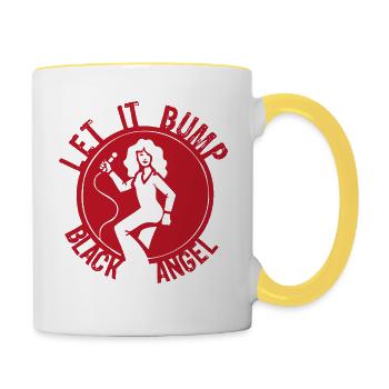 Let it bump t-shirt - Contrasting Mug - white/yellow - Right