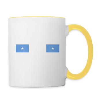 Keine Angst Land Party ist hier Somalia - Tasse zweifarbig - Weiß/Gelb - Rechts
