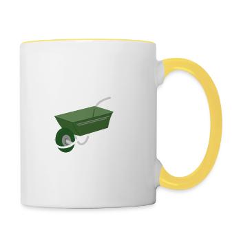 Gärtner Garten Gartenarbeit Spruch lustig - Tasse zweifarbig - Weiß/Gelb - Rechts
