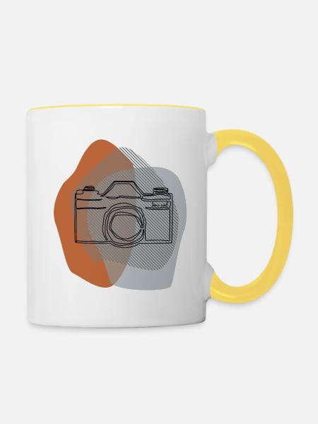Creativ [Orange] - Tasse zweifarbig - Weiß/Gelb