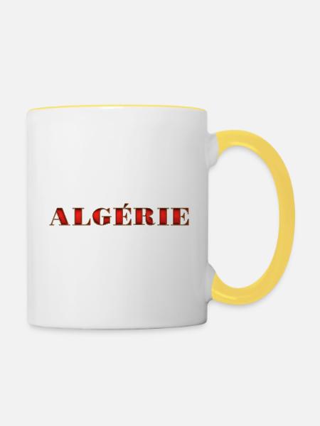 Algerien - Tasse zweifarbig - Weiß/Gelb