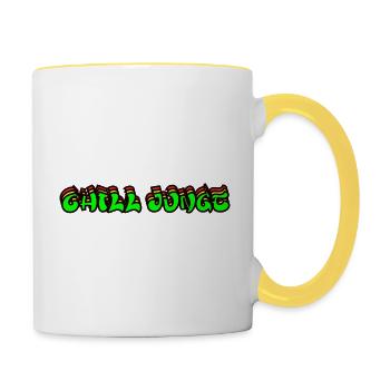 chill junge - Tasse zweifarbig - Weiß/Gelb - Rechts