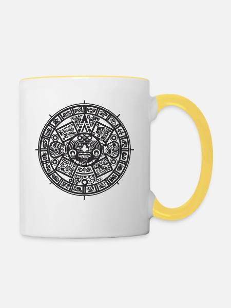 Aztec - Tasse zweifarbig - Weiß/Gelb