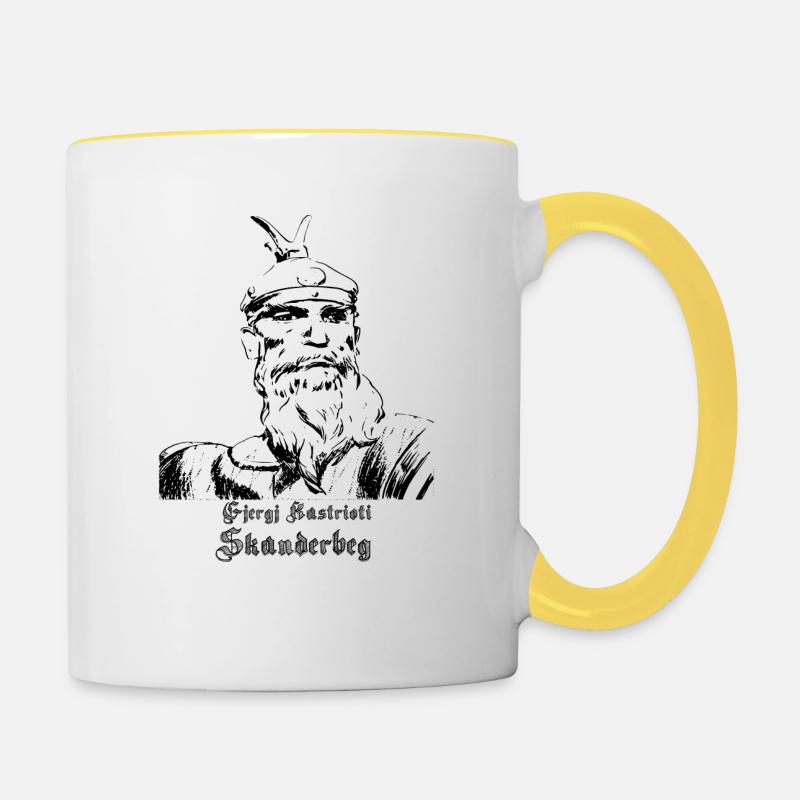 Skanderbeg - Mug contrasté - blanc/jaune