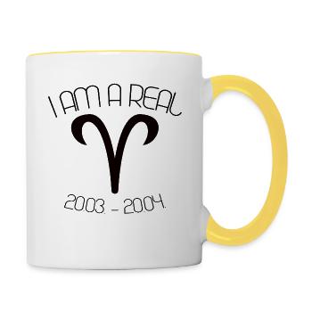 ARIES ZODIAC - Mug contrasté - blanc/jaune - Droite