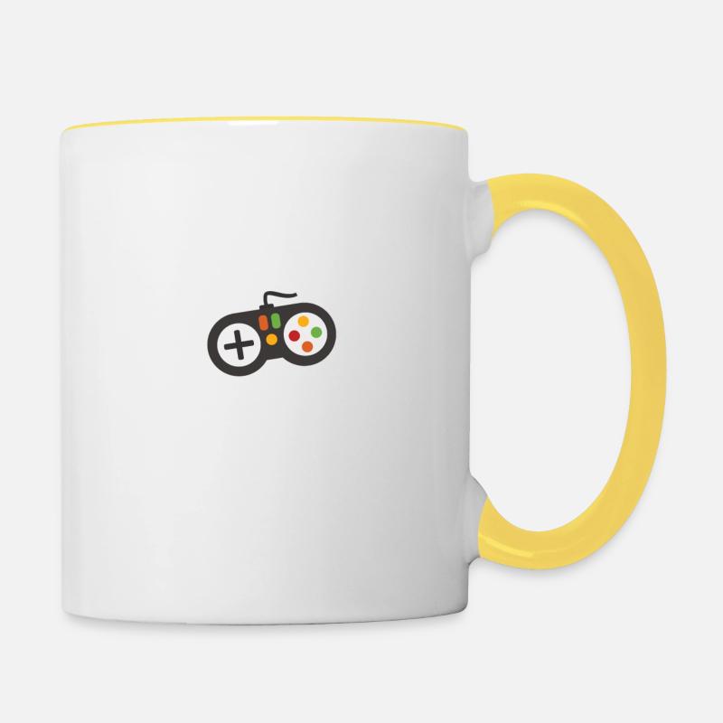 Can not I console? - Contrasting Mug - white/yellow