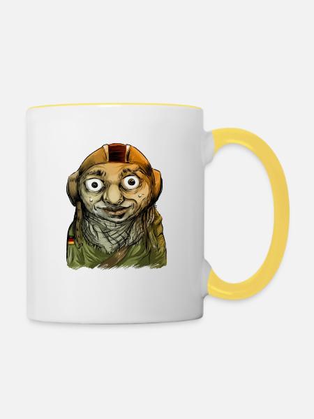 Pilot - Tasse zweifarbig - Weiß/Gelb
