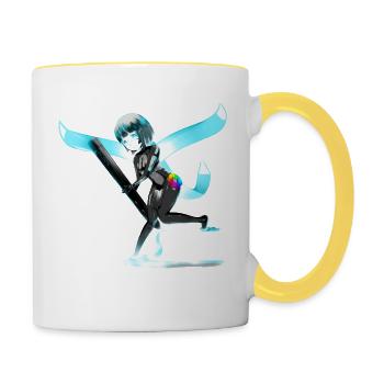 Huion OC Charakter - Tasse zweifarbig - Weiß/Gelb - Rechts