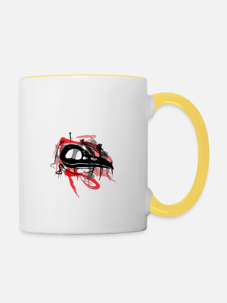 Blutiger Tabe - Tasse zweifarbig - Weiß/Gelb