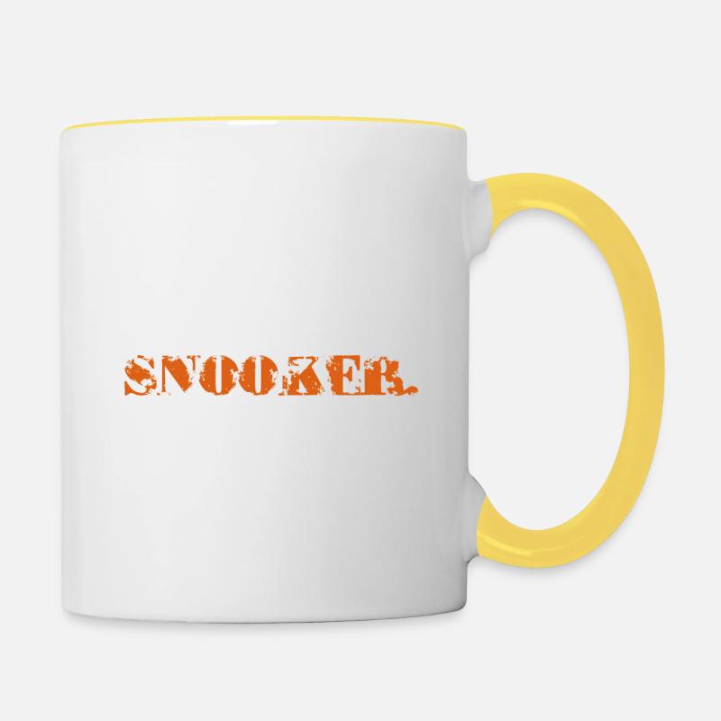 snooker - Contrasting Mug - white/yellow