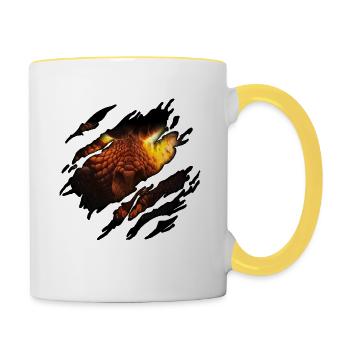 Dragon in me - Contrasting Mug - white/yellow - Right