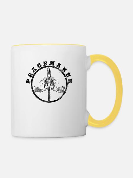 peacemaker - Tasse zweifarbig - Weiß/Gelb