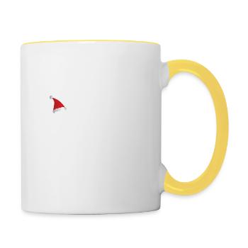 Ho ho ho, Christmas! - Contrasting Mug - white/yellow - Right