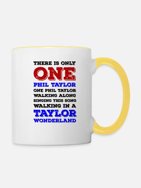 One Phil Taylor - Tasse zweifarbig - Weiß/Gelb