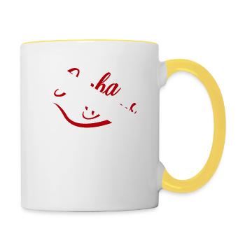 SIGN Plongée / Tauchen / busseig / Mergulho / Plongée - Mug contrasté - blanc/jaune - Droite