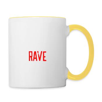 Eat Sleep rave repeat - Contrasting Mug - white/yellow - Right